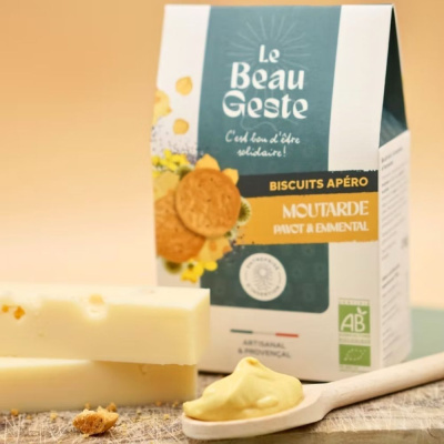 Biscuits salé moutarde et emmental le beau geste